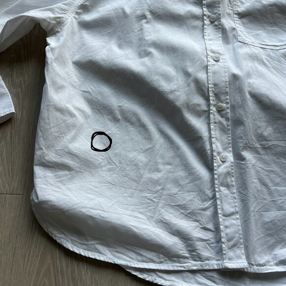 J. Crew White Oversized Button-Down, Etienne, M - Picture 9 of 12